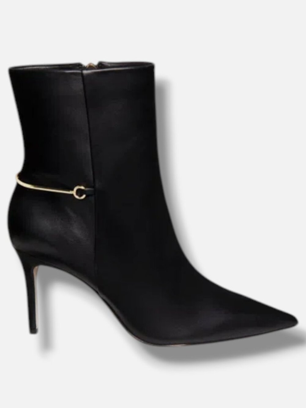 22élevé Women's Black 85MM Leather Stiletto Booties Shoe Size 36.5